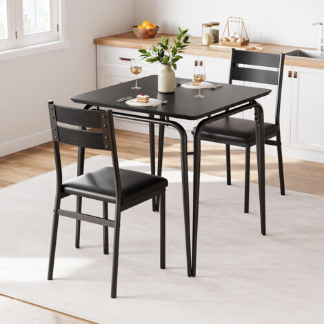 Comprend une table et deux chaises, un ensemble de salle à manger carré pour deux personnes, un ensemble de cuisine et de salle à manger trois pièces (adapté aux espaces compacts et aux appartements).