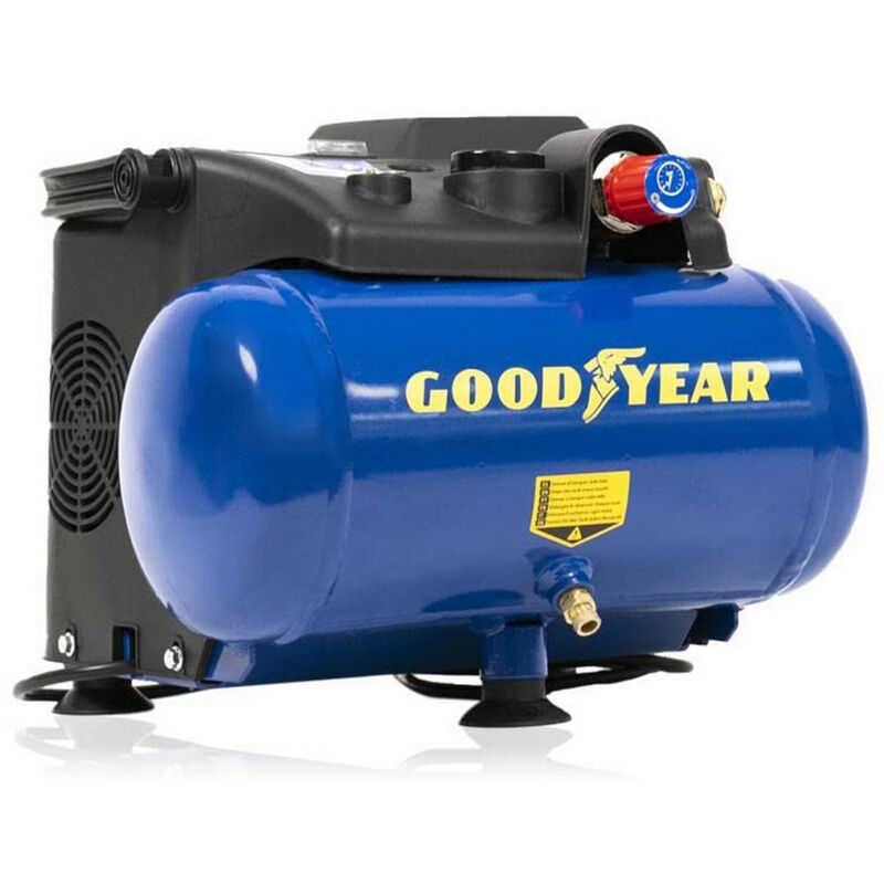 

Compresor aire 6 litros pequeño 1,5HP para exteriores e interiores - Goodyear