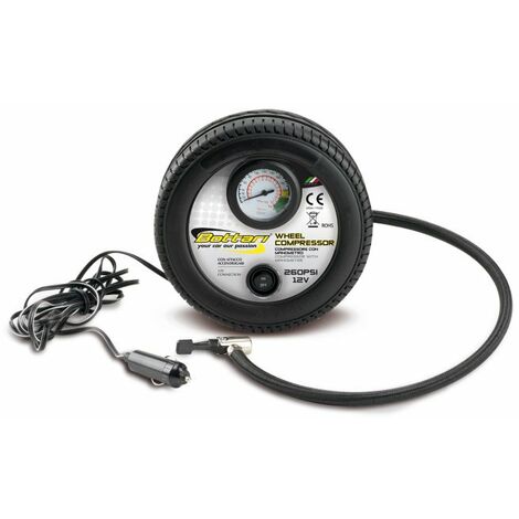 COMPRESOR CON MANOMETRO 12 V CONEXION A MECHERO