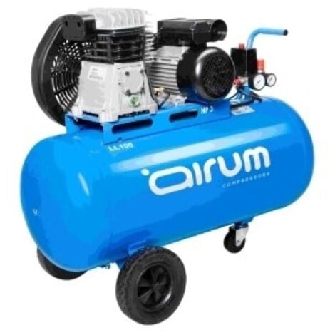 Compresor correas 3 cv 100lt-3330lt/m 9 bar c/aceite airum