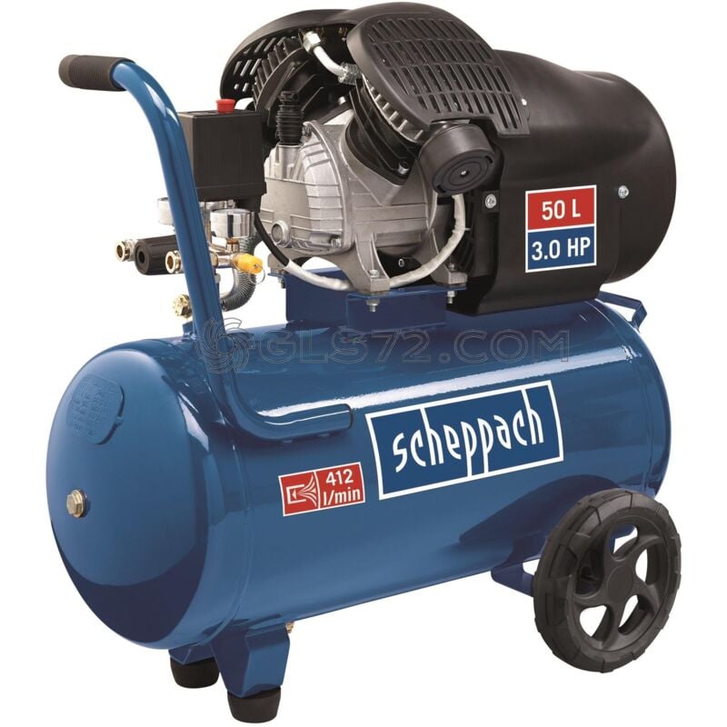 

Compresor De Aire 50Lt Lubricado Bicilíndrico Scheppach Hc52Dc