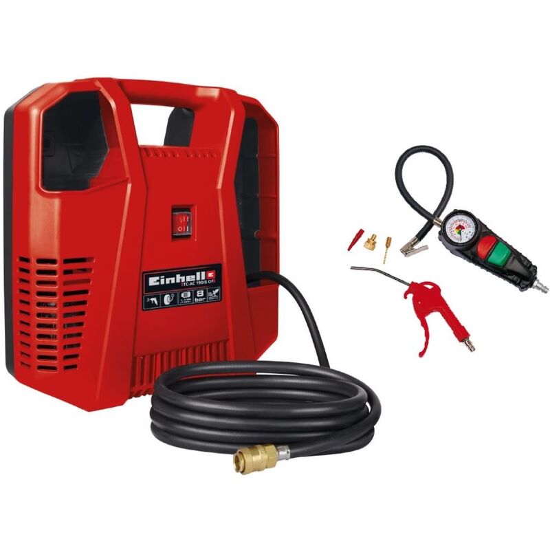 

EINHELL Compresor de aire comprimido móvil TC-AC 190/8 Kit con accesorios