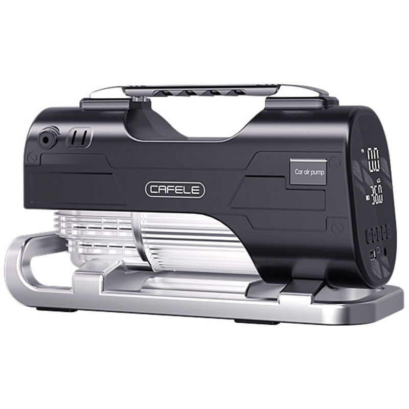 Compresor de aire eléctrico profesional - Inflador de neumáticos para coche-8,3 bar - 180 W - Enchufe de encendedor de 24 V - 4 boquillas - una bolsa