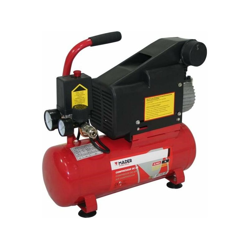 

Maderâ ® - Compresor Aire compresor 6L 1.5Hp + kit + Clavadora Neumática - MADER®