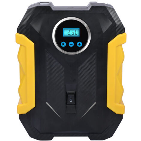 Compresor de aire para inflar neumáticos, compresor de aire digital portátil con luces LED de 12 V CC, inflador de neumáticos de mano con bomba automática de 150 PSI para automóviles, bicicletas, moto