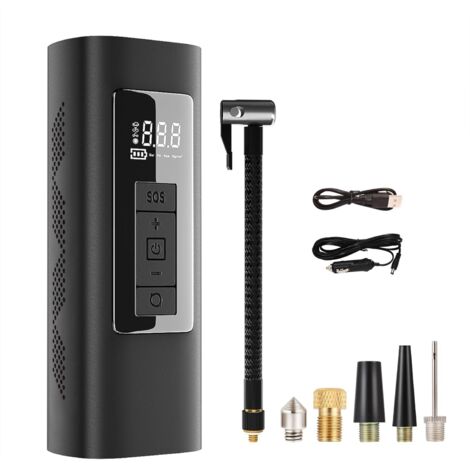 Compresor de aire portátil, bomba de aire portátil para automóvil de 150 PSI, inflador de neumáticos de mano con luz de emergencia para neumáticos de automóvil, motocicleta, bicicleta, pelota, cojín d