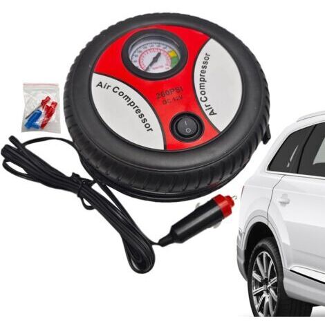 Compresor de aire portátil, bomba de aire portátil para neumáticos de coche, bomba de aire para inflar accesorios para coche, bomba de aire eléctrica portátil para neumáticos, inflador de 12 V con pun