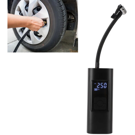 Compresor de aire portátil de 60 W, 150 PSI, 6000 mAh con pantalla digital para coche, motocicleta, globo