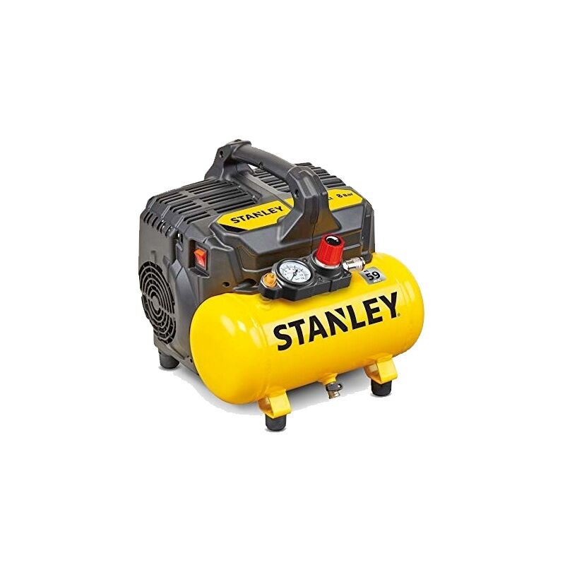 Stanley - Compresor silencioso DST100/8/6 59dB 100l/min 8bar Depósito de 6L
