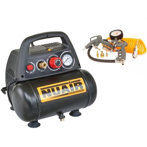COMPRESOR SIN ACEITE 6L 8 BAR 1.5 HP + ARAK6 - N/NUB552 ARA