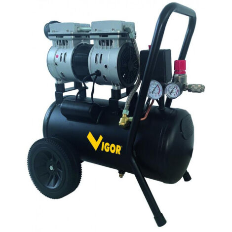 Compresor Vigor Silent 230V, VCA-S24 2cil/dir 1hp, 24 l