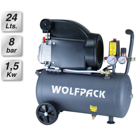 Compresor Wolfpack 24 Litros 2,0 HP Sin Aceite