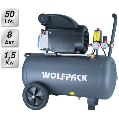 Compresor Wolfpack 50 Litros 2,0 HP Sin Aceite