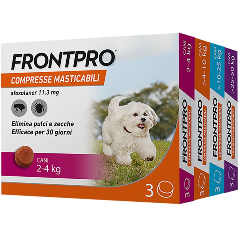 Compresse antiparassitarie masticabili 2-4 kg