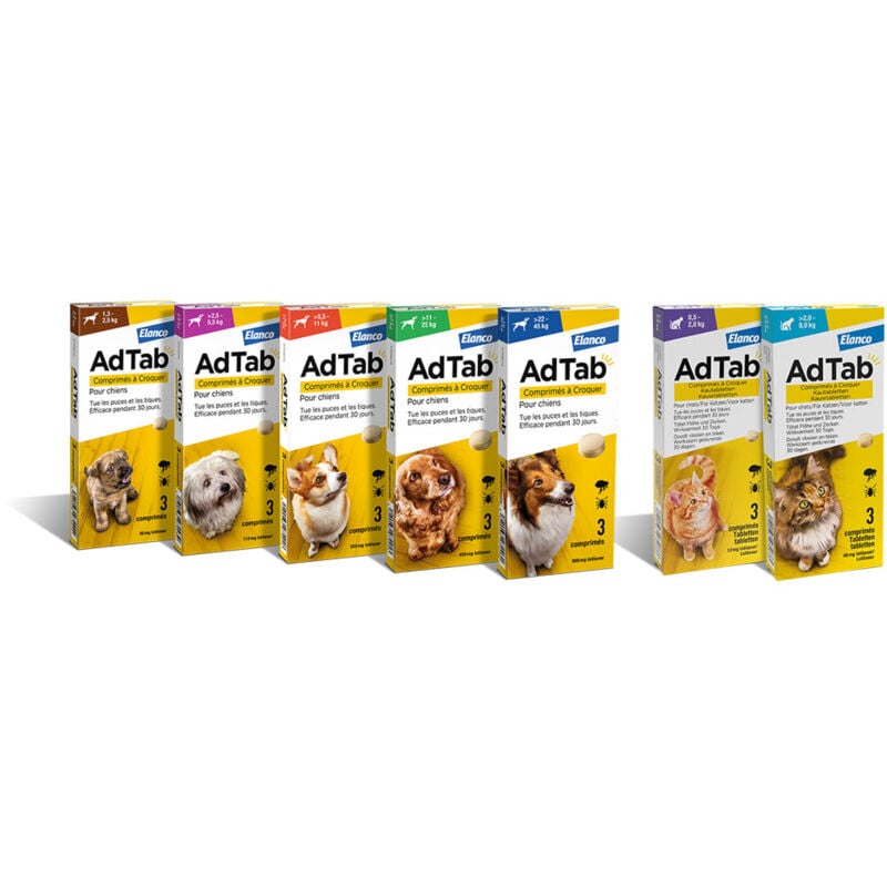 Compresse antiparassitarie masticabili cani 56,25 mg