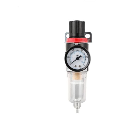 MEMKEY Compressed Air Filter Regulator,Air Filter Moisture Regulator Pressure Oil Separator Moisture Trap Compressor Water Lubricator（G1/4）