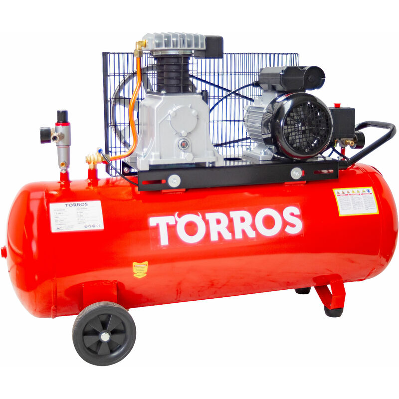 Compresseur 100 litres 2,2 kW / 3 Ch 10 Bars Torros TC1002010M