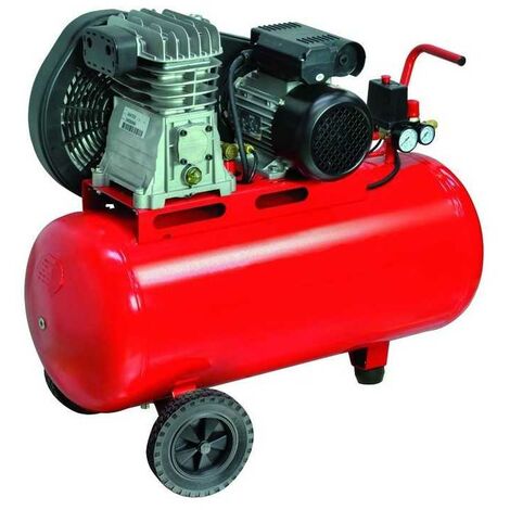 Compresseur 100L 2CV 2 cylindres – Pression max 9 bar – Débit d’air 215 L/min – Moteur 220V 1,5 kW pour chantiers humides – Blinky - 100L-2CV-2