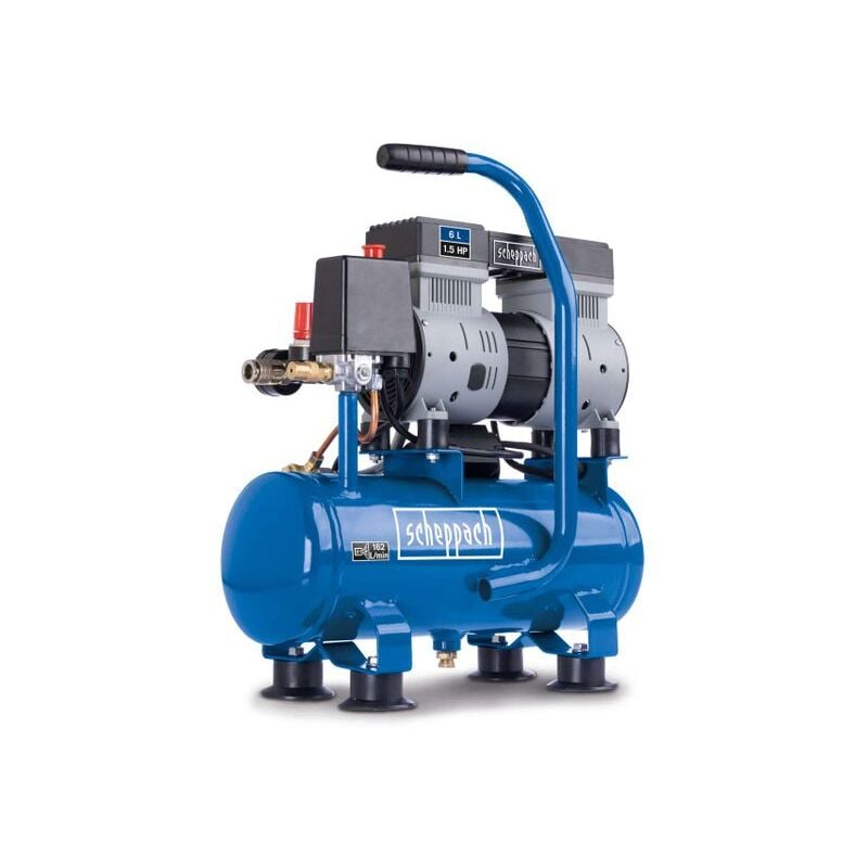 Compresseur 6L silencieux 8 bar 1.5HP Scheppach HC08SI