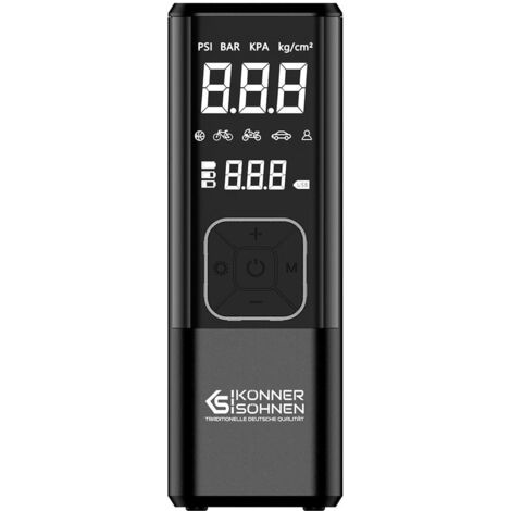Compresseur à batterie KS P20, vitesse de gonflage 23 l/min, pression maximale 150 Psi, batterie 6000 mAh, arrêt automatique, power bank, lampe de poche.