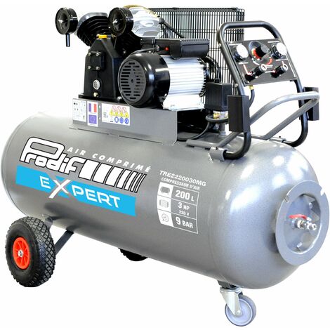 Compresseur à Courroie Professionnel 230V 200 L 4 CV 3 kW VITO PRO