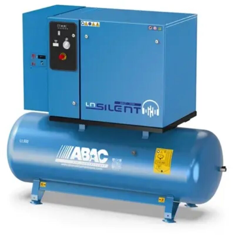 Compresseur à piston 10 cv silencieux avec secheur d'air Abac
