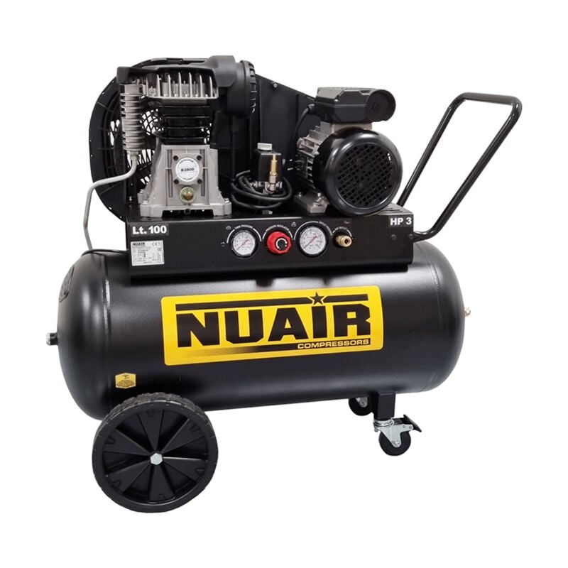 Nuair - Compresseur à piston 100 litres 3 cv tech pro