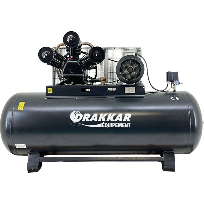 Drakkar Equipement - compresseur a piston pro courroies 10CV 500L tri S11239