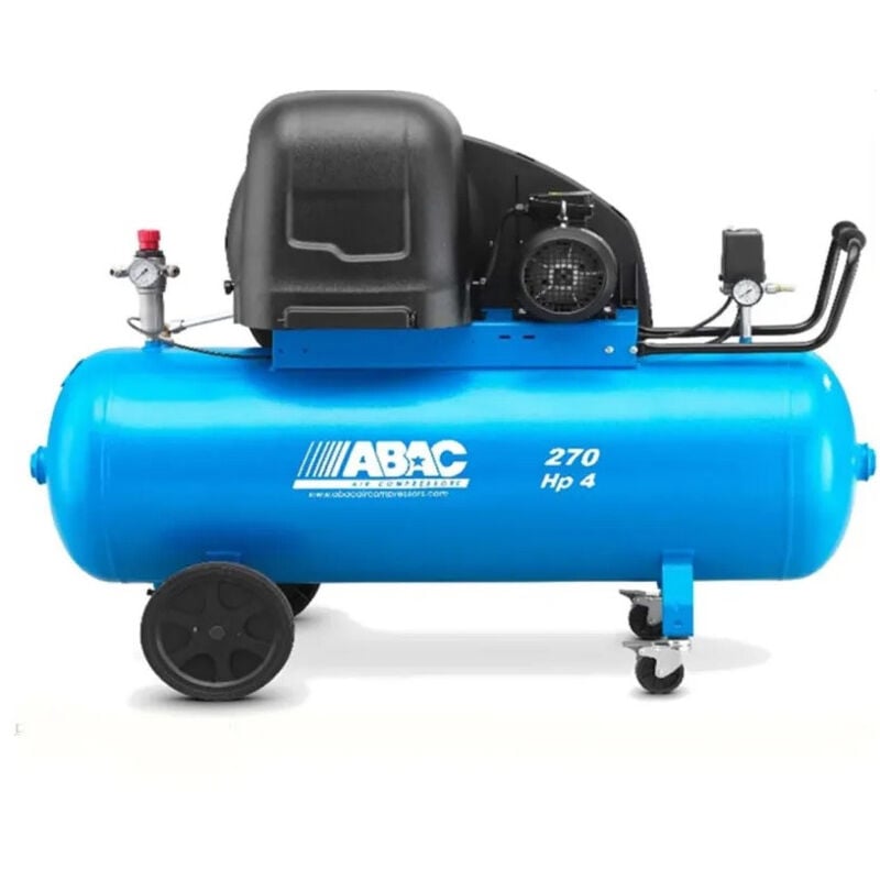 Compresseur à piston Abac Silent s A39B 270 CT4 horizontal 4ch 270L