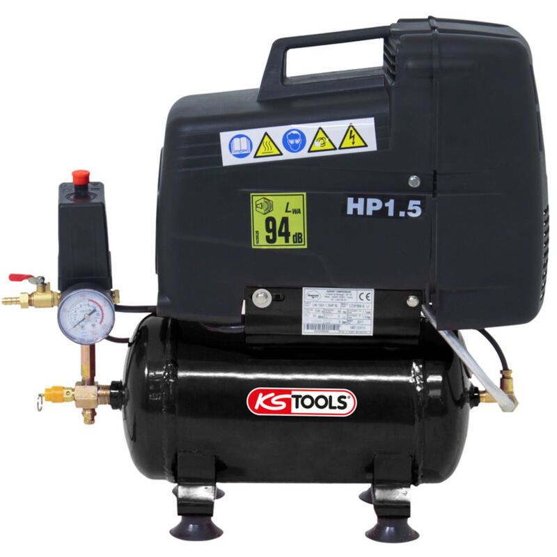 Kstools - ks Tools - Compresseur à air sec 6 l - 8 bar -220 v Mono - 165.0801