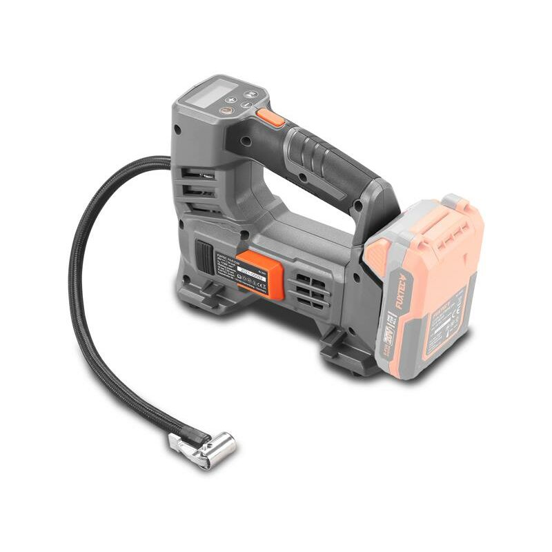 Fuxtec - Compresseur d'air batterie FX-E1CI20 - 20V pour pneus, matelas - Sans batterie ni chargeur