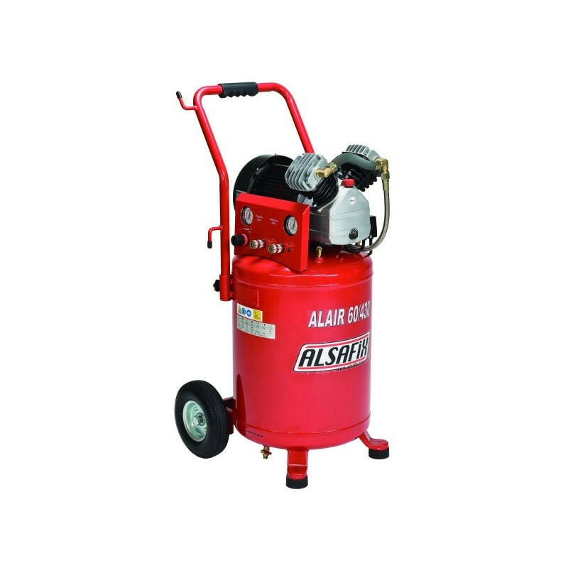 Compresseur Alsafix alair 60/430 3cv monophasé 230V cuve 60L 433l/min