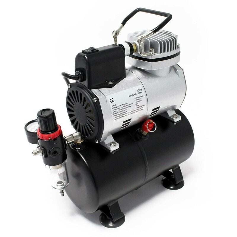 Helloshop26 - Compresseur aérographe avec réservoir régulateur d'air arrêt automatique