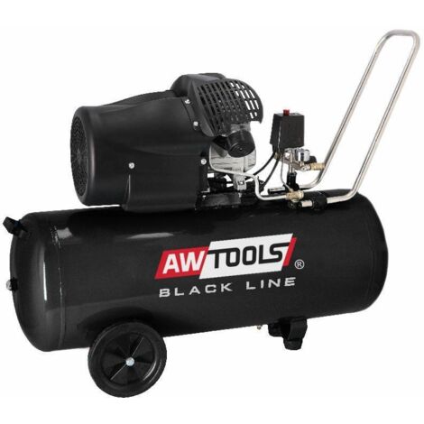 Compresseur AWTOOLS AC100V 100L 3.0HP Black Line, ideal for professional use and pneumatic tools, large capacity, powerful, efficient, high performance and durability.