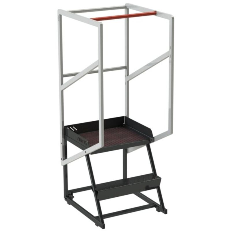 Fimm - Escabeau roulant étroit charge 150 kg 2 marches Ht plateforme 510 mm