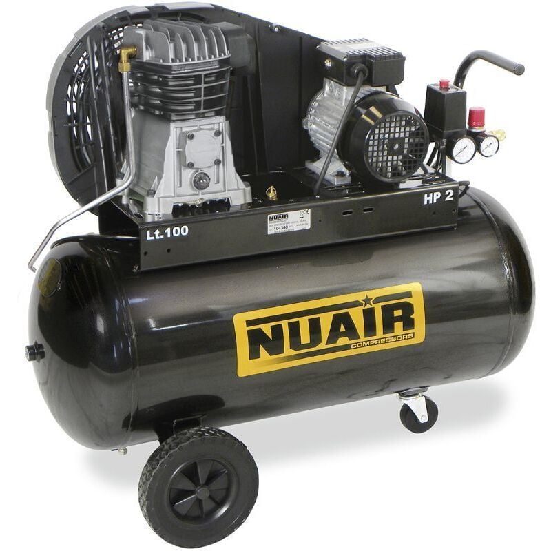 Nuair - Compresseur d'air à piston 100 litres 2 cv