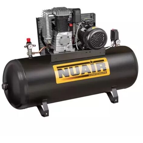 Compresseur d'air à piston cylindre fonte 500 litres 7,5 CV NUAIR