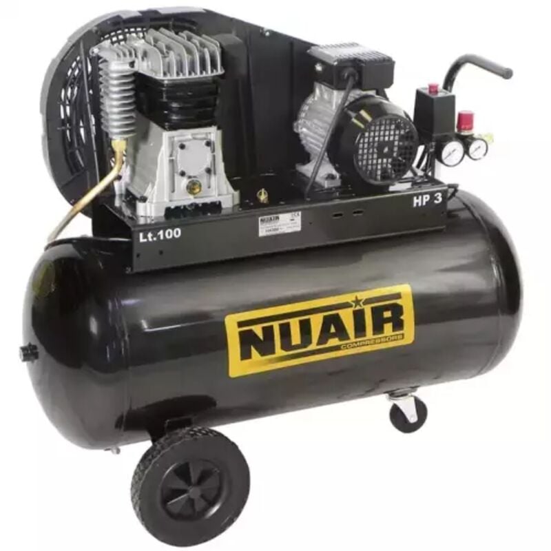 Nu Air - Compresseur d'air à piston de 100 litres triphasé de 3 cv nuair