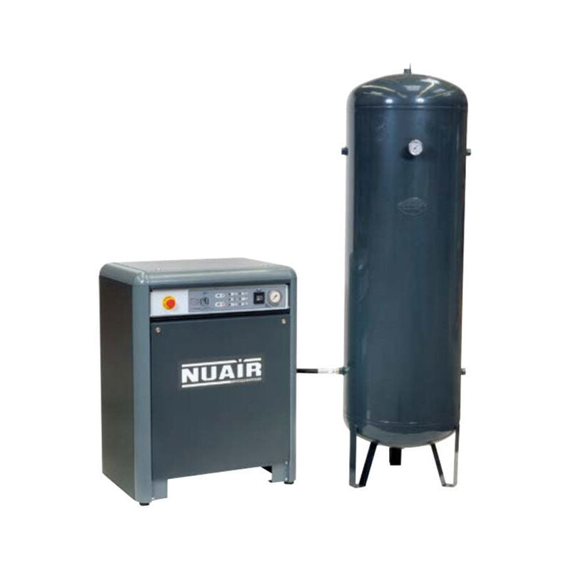 Nuair - Compresseur d'air à piston insonorisé marche lente 3 cv 100 l