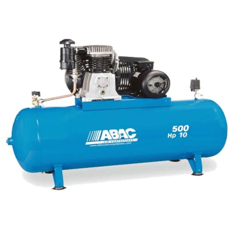 Compresseur d'air à piston réservoir de 500 litres moteur triphasé de 10 CV ABAC