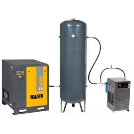 Compresseur d'air à vis entrainement par courroie 500 litres 8 bar 10 CV