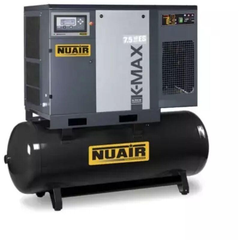 Nu Air - Compresseur d'air à vis silencieux avec sécheur intégré 500 litres 10 cv nuair