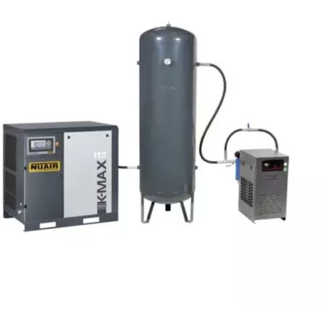 Compresseur d'air à vis silencieux sécheur 15 CV 500 L 08 bar NUAIR