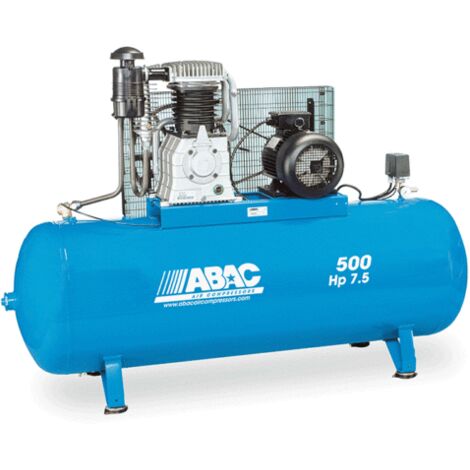 Compresseur d'air ABAC marche lente 500 litres 7,5 CV