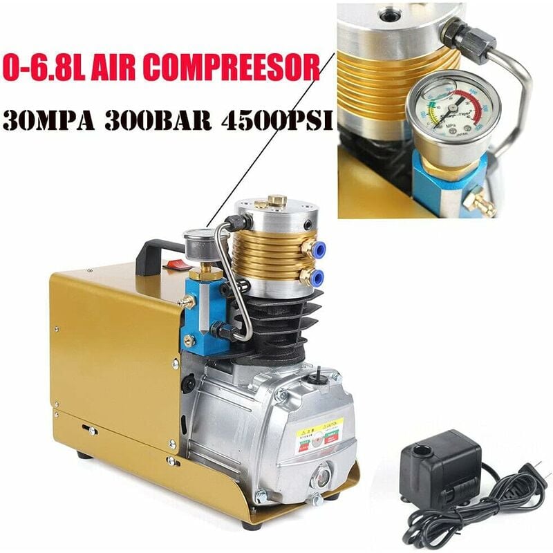 Gojoy - Compresseur d'air automatique 4500 psi 300 bar - Pompe à air haute pression - Pompe à air haute pression pour voiture, bouteille de plongée