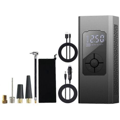 Compresseur d'air électrique sans fil pour voiture, pompe gonflable portative avec affichage numérique, gonfleur de pneus rechargeable pour véhicule.