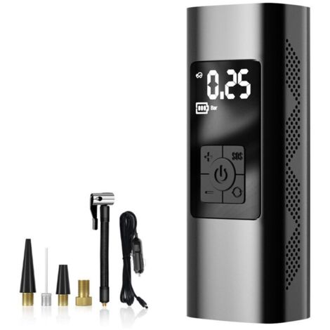 Compresseur d'air Portable, pompe à Air Rechargeable de 150 PSI pour pneus de voiture, pompe à Air de voiture, gonfleur numérique Portable sans fil pour voiture/Pompe à air filaire