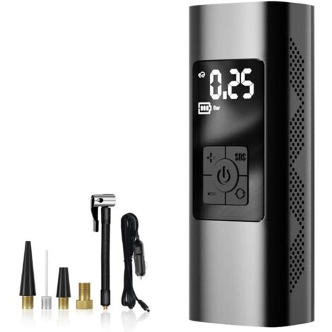 Compresseur d'air Portable, pompe à Air Rechargeable de 150 PSI pour pneus de voiture, pompe à Air de voiture, gonfleur numérique Portable sans fil pour voiture/Pompe à air filaire