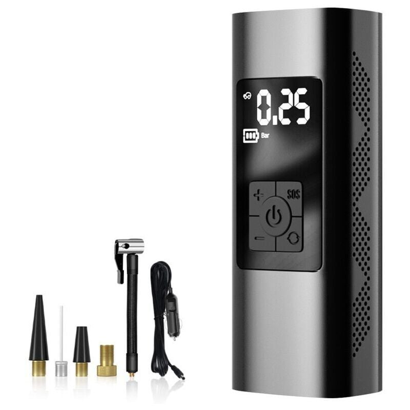 SNQ - Compresseur d'air Portable, pompe à Air Rechargeable de 150 psi pour pneus de voiture, pompe à Air de voiture, gonfleur numérique Portable sans