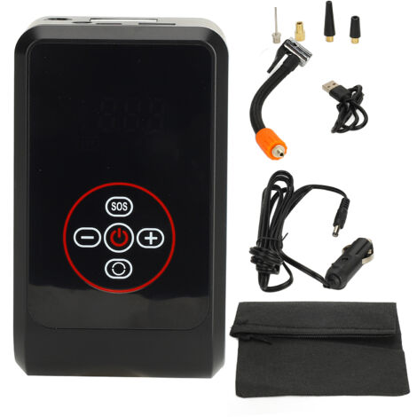 Compresseur d'air portatif de gonfleur de pneu de voiture 80W puissance 50L/min 3600mAh 150PSI pompe sans fil avec des buses 7.4V